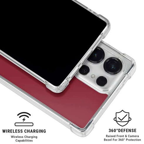 Burgundy Galaxy S25 Ultra Clear Case