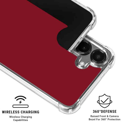 Burgundy Galaxy S26 Clear Case