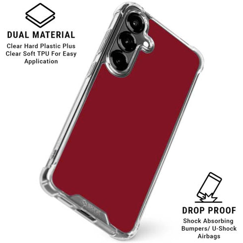 Burgundy Galaxy S26 Clear Case