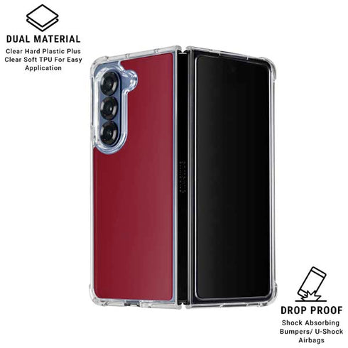 Burgundy Galaxy Z Fold6 Clear Case
