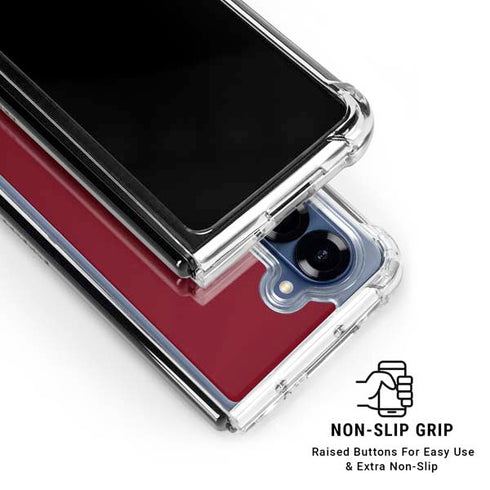 Burgundy Galaxy Z Fold6 Clear Case