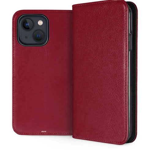 Burgundy Solid iPhone 13 Folio Case
