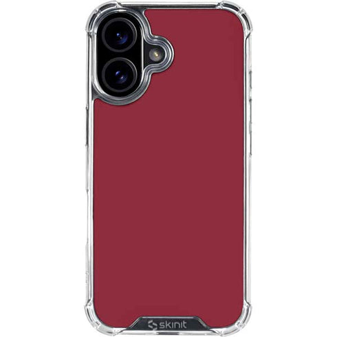 Burgundy iPhone 16 Plus Clear Case