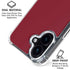 Burgundy iPhone 16 Plus Clear Case