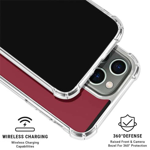 Burgundy iPhone 16 Pro Clear Case