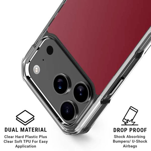 Burgundy iPhone 18 Pro Clear Case