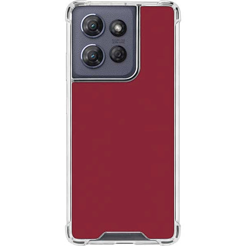 Burgundy Moto G 5G (2025) Clear Case