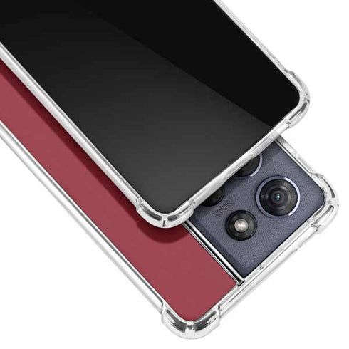 Burgundy Moto G 5G (2025) Clear Case