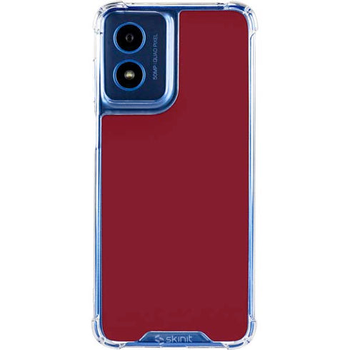 Burgundy Moto G Play 4G (2024) Clear Case