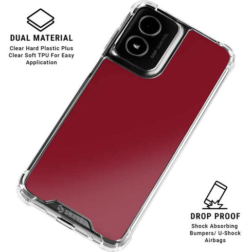 Burgundy Moto G Power 5G (2024) Clear Case