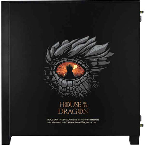 HBO House of the Dragon Burning Dragon Corsair 4000D Tempered Glass Mid-Tower ATX Case Skin