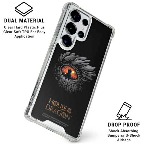 HBO House of the Dragon Burning Dragon Galaxy S25 Ultra Clear Case