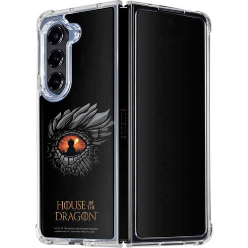 HBO House of the Dragon Burning Dragon Galaxy Z Fold5 5G Clear Case