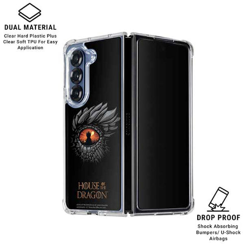 HBO House of the Dragon Burning Dragon Galaxy Z Fold6 Clear Case