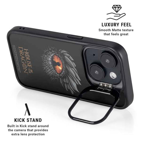 HBO House of the Dragon Burning Dragon iPhone 14 Plus Kickstand Case