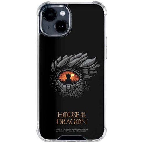 HBO House of the Dragon Burning Dragon iPhone 15 Clear Case