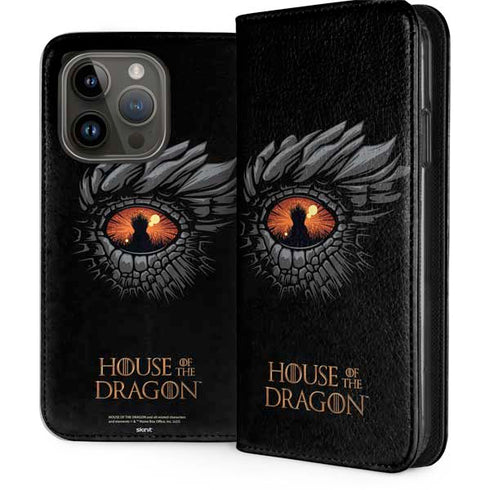 HBO House of the Dragon Burning Dragon iPhone 15 Pro Folio Case