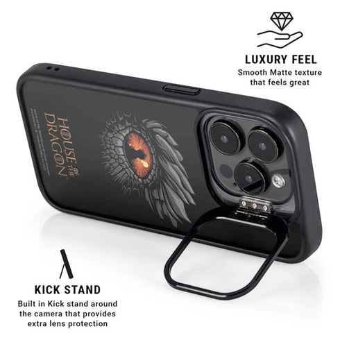 HBO House of the Dragon Burning Dragon iPhone 15 Pro Kickstand Case