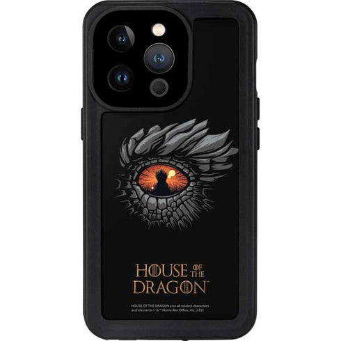 HBO House of the Dragon Burning Dragon iPhone 15 Pro Waterproof Case