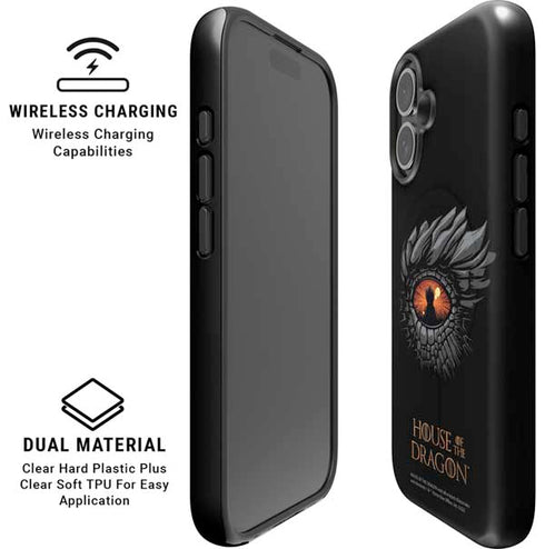 HBO House of the Dragon Burning Dragon iPhone 16 Magsafe Impact Case