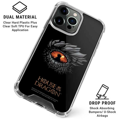 HBO House of the Dragon Burning Dragon iPhone 16 Pro Clear Case
