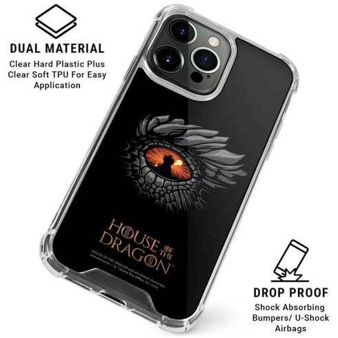 HBO House of the Dragon Burning Dragon iPhone 16 Pro Max Clear Case