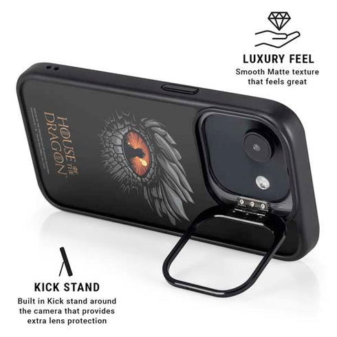 HBO House of the Dragon Burning Dragon iPhone 16e Kickstand Case