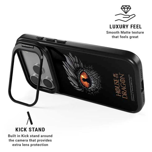 HBO House of the Dragon Burning Dragon iPhone 17 Pro Max Kickstand Case