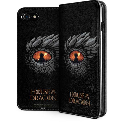 HBO House of the Dragon Burning Dragon iPhone SE (2nd & 3rd Gen) Folio Case