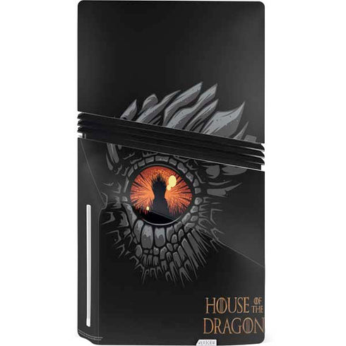 HBO House of the Dragon Burning Dragon PS5 Pro Disk Bundle Skin