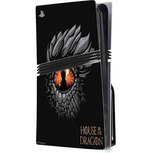 HBO House of the Dragon Burning Dragon PS5 Pro Disk Console Skin