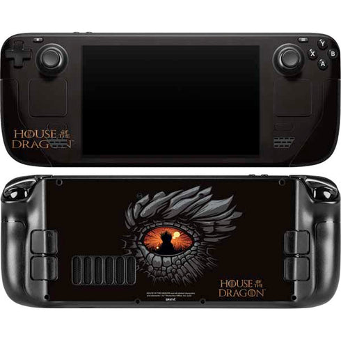 HBO House of the Dragon Burning Dragon Steam Deck Handheld Gaming Computer OLED Skin