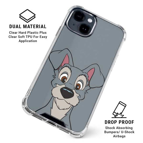 Disney Lady & The Tramp Butch Portrait iPhone 15 Clear Case