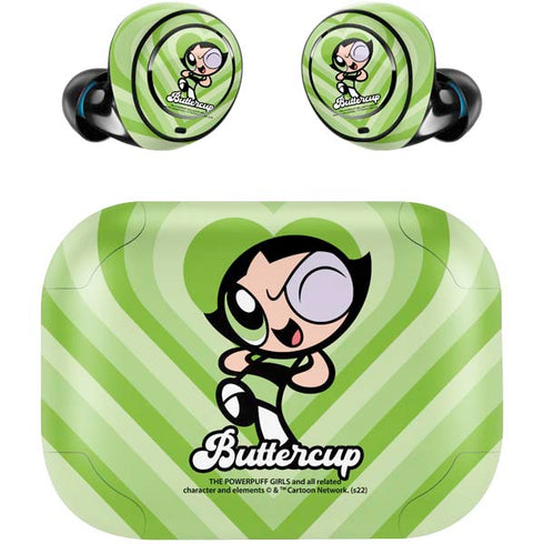 Cartoon Network Powerpuff Girls Buttercup Green Hearts Amazon Echo Buds Skin