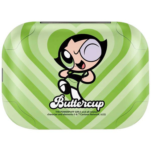 Cartoon Network Powerpuff Girls Buttercup Green Hearts Amazon Echo Buds Skin