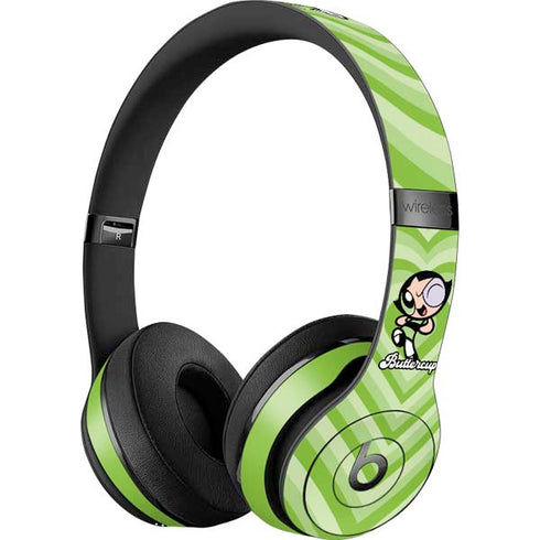 Cartoon Network Powerpuff Girls Buttercup Green Hearts Beats Solo 3 Wireless Skin