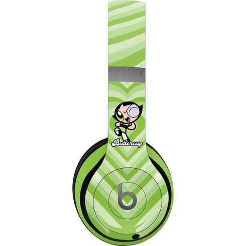 Cartoon Network Powerpuff Girls Buttercup Green Hearts Beats Solo 4 Wireless Headphones Skin