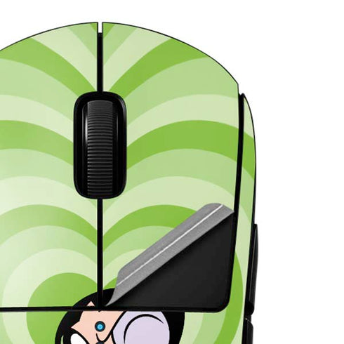 Cartoon Network Powerpuff Girls Buttercup Green Hearts G Pro Wireless Gaming Mouse Skin