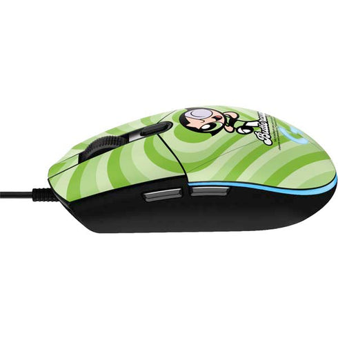 Cartoon Network Powerpuff Girls Buttercup Green Hearts G203 Prodigy RGB Wired Gaming Mouse Skin