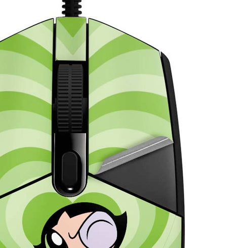 Cartoon Network Powerpuff Girls Buttercup Green Hearts G203 Prodigy RGB Wired Gaming Mouse Skin