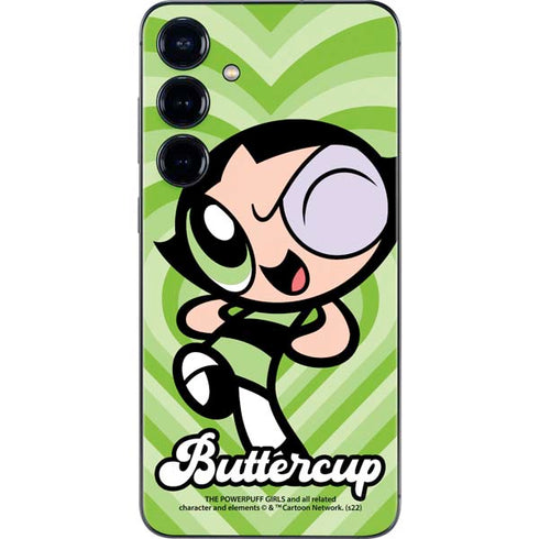 Cartoon Network Powerpuff Girls Buttercup Green Hearts Galaxy A16 5G Skin