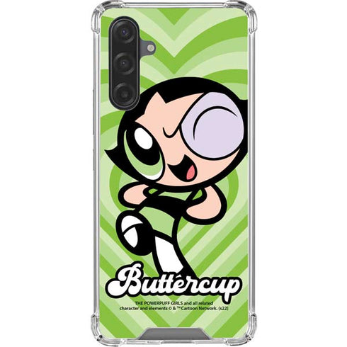 Cartoon Network Powerpuff Girls Buttercup Green Hearts Galaxy A17 Clear Case