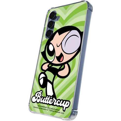Cartoon Network Powerpuff Girls Buttercup Green Hearts Galaxy A35 5G Clear Case