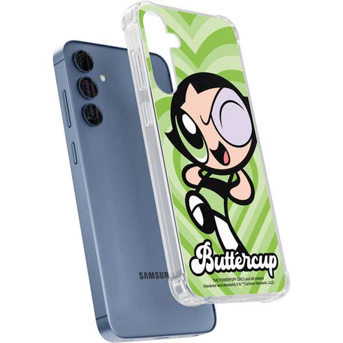 Cartoon Network Powerpuff Girls Buttercup Green Hearts Galaxy A35 5G Clear Case