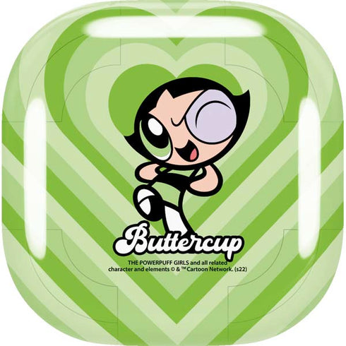 Cartoon Network Powerpuff Girls Buttercup Green Hearts Galaxy Buds Live Skin