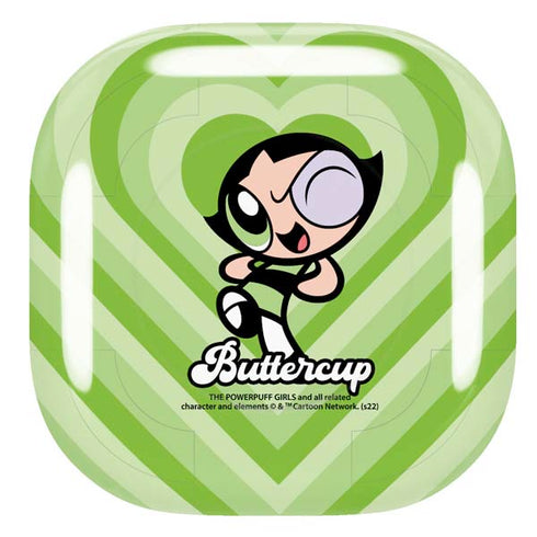 Cartoon Network Powerpuff Girls Buttercup Green Hearts Galaxy Buds Live Skin