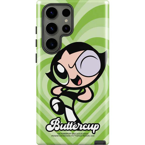 Cartoon Network Powerpuff Girls Buttercup Green Hearts Galaxy S23 Ultra Pro Case