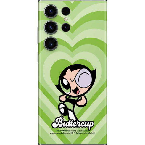 Cartoon Network Powerpuff Girls Buttercup Green Hearts Galaxy Skins