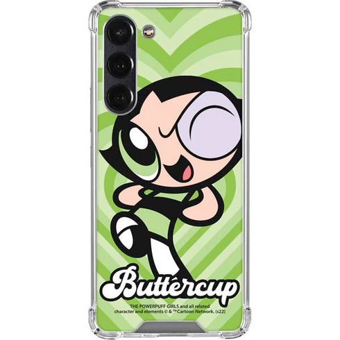 Cartoon Network Powerpuff Girls Buttercup Green Hearts Galaxy S24 FE Clear Case