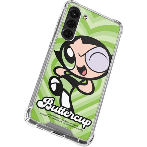 Cartoon Network Powerpuff Girls Buttercup Green Hearts Galaxy S24 FE Clear Case